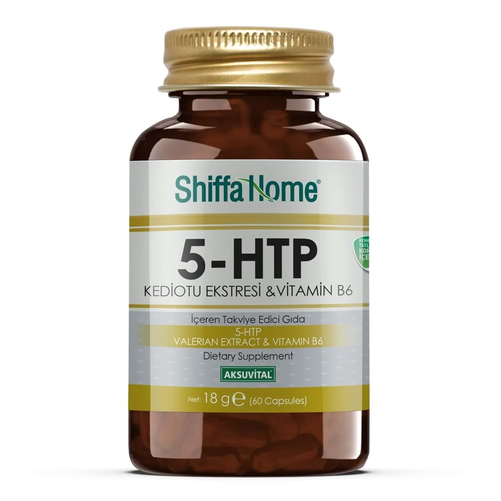 Shiffa Home 5 HTP Kediotu Ekstresi&Vitamin B6 18 Gr 60 Kapsül