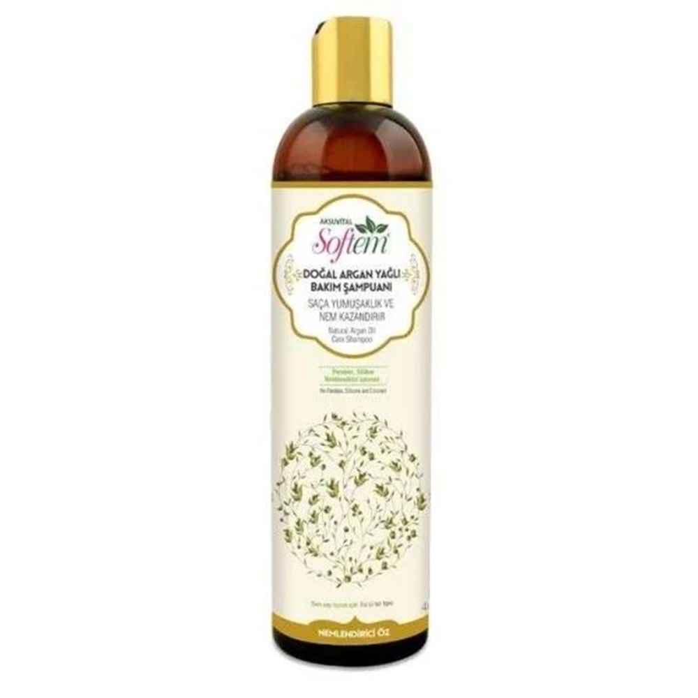 Softem Doğal Argan Yağlı Saç Bakım Şampuanı 400 ML