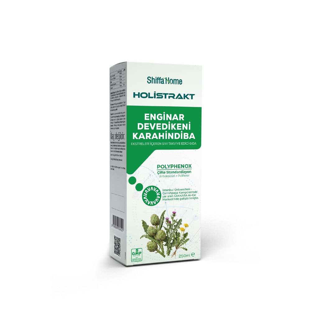 Shiffa Home Holistrakt Enginar Devedikeni Karahindiba Ekstreleri İçeren Sıvı Takviye Edici Gıda 250 ML
