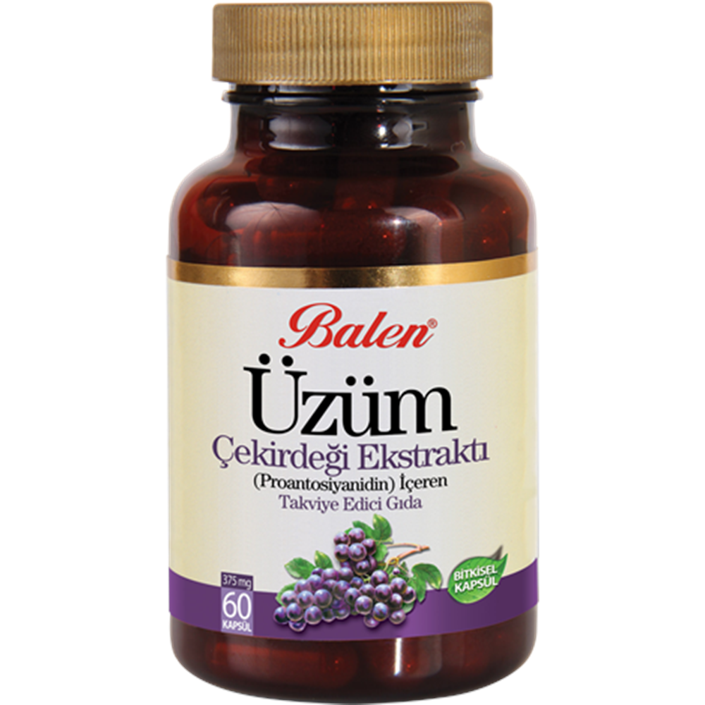 Balen Üzüm Çekirdeği Ekstraktı 375 Mg 60 Kapsül