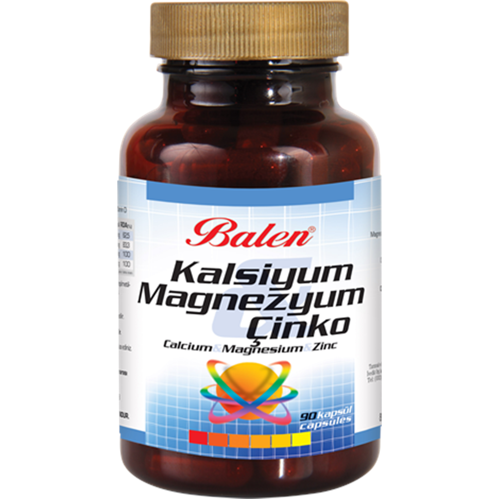 Balen Kalsiyum Magnezyum Çinko 709 Mg 90 Kapsül