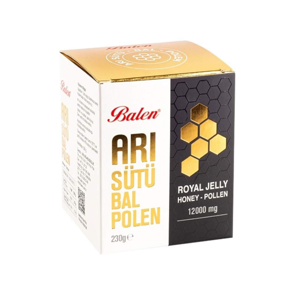 Balen Arı Sütü Bal Polen 230 Gr 12000 Mg