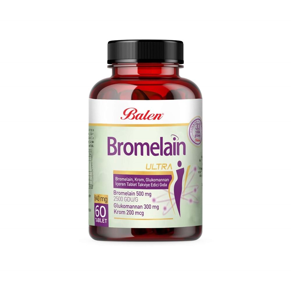 Balen Bromelain Ultra Krom Glukomannan Tablet 640 Mg 60 Adet