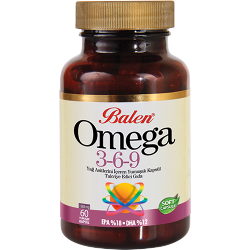 Balen Omega-3-6-9 Yağ Asitleri İçeren 1585 Mg 60 Yumuşak Kapsül