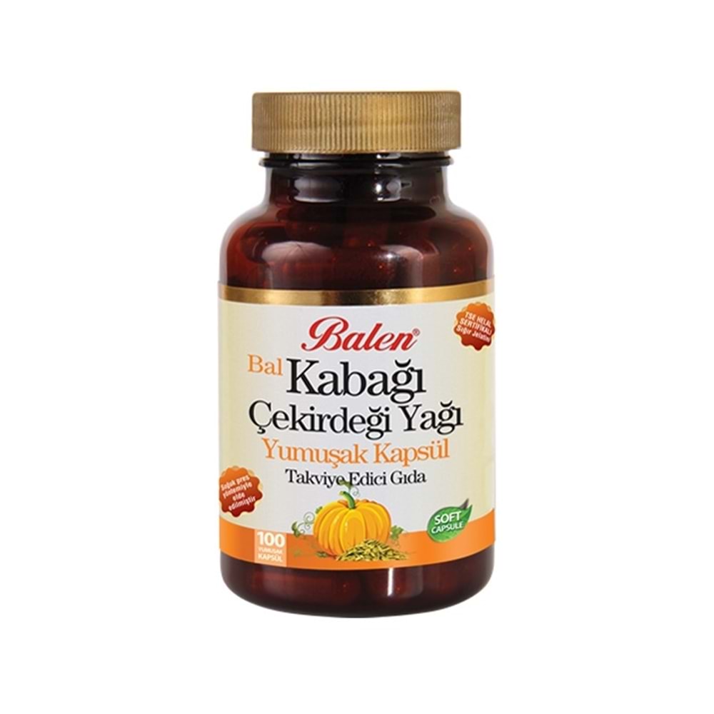 Balen Bal Kabağı Çekirdeği Yağı 1380 Mg 100 Yumuşak Kapsül