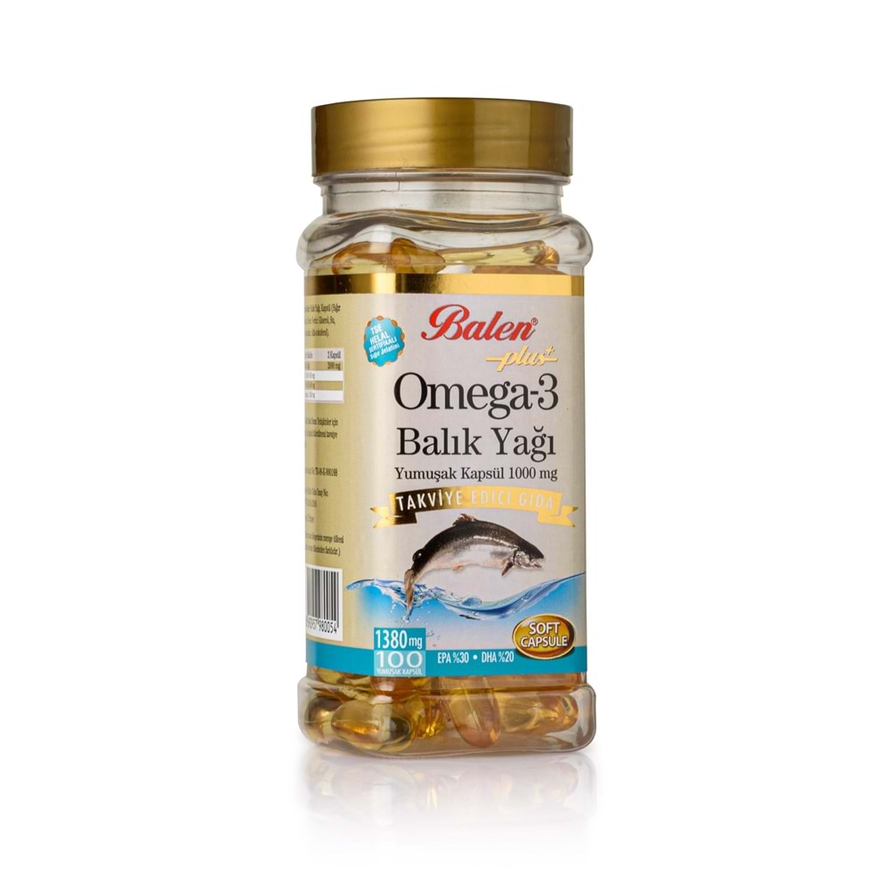 Balen Omega-3 Plus Balık Yağı 1380 Mg 100 Yumuşak Kapsül
