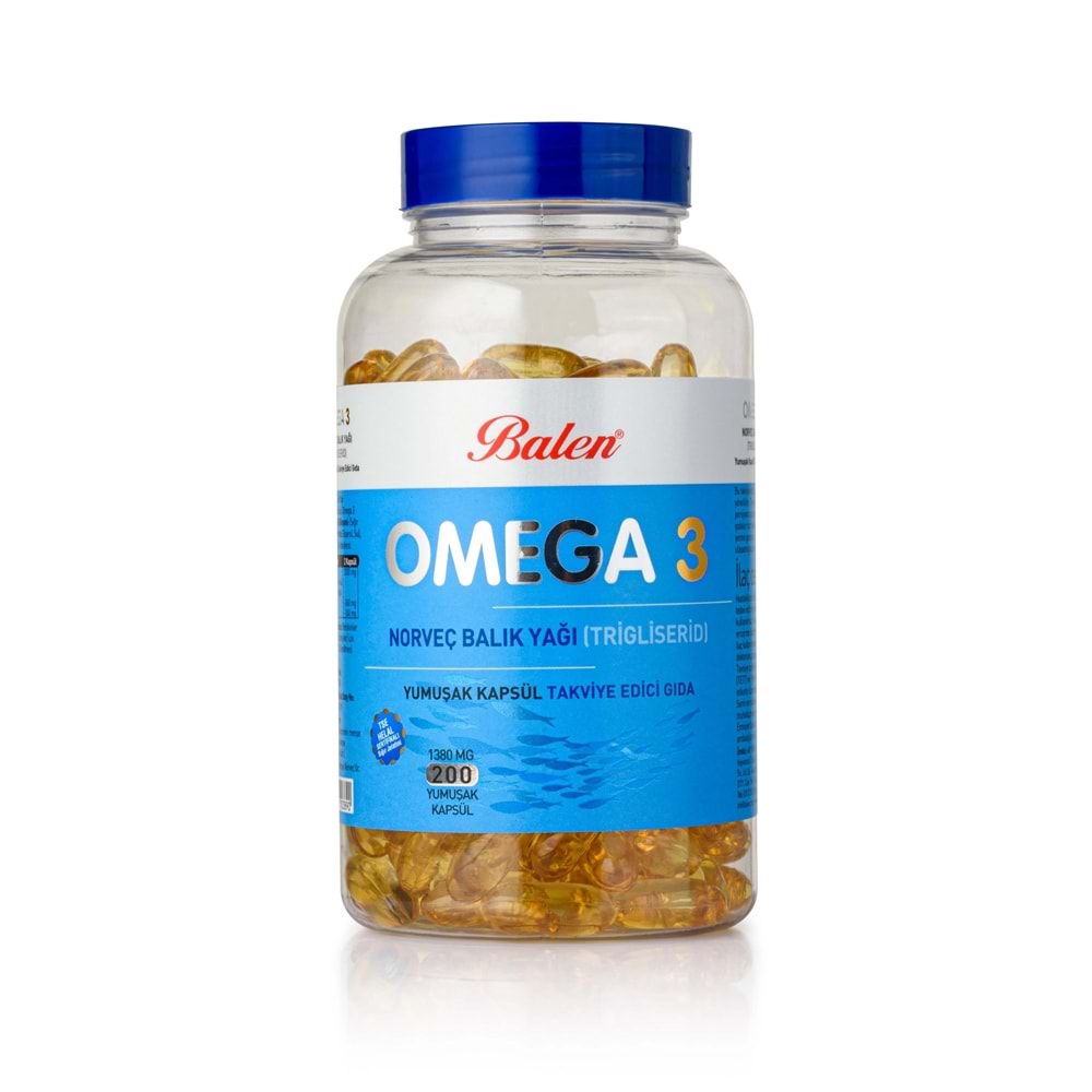 Balen Omega-3 Norveç Balık Yağı Trigliserid 1380 Mg 200 Yumuşak Kapsül