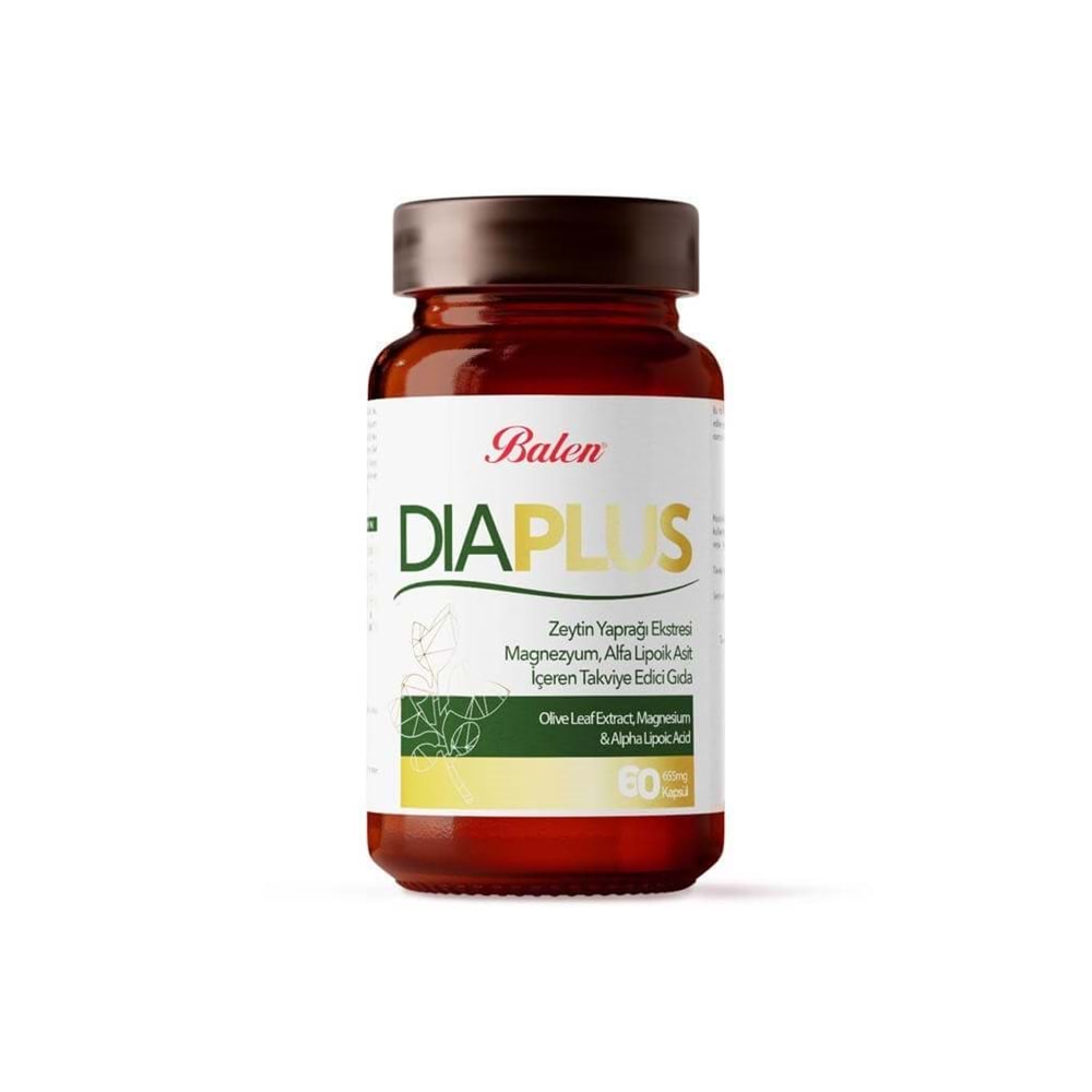 Balen Dıa Plus Zeytin Yaprağı Ekstresi Magnezyum ve Alfa Lipoik Asit İçeren 655 Mg 60 Kapsül