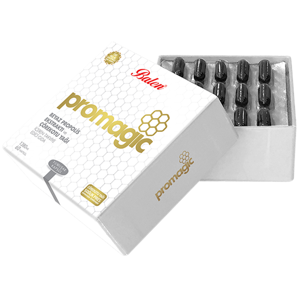 Balen Promagic Propolis Ekstraktı Çörekotu Yağı İçeren 1380 Mg 60 Kapsül