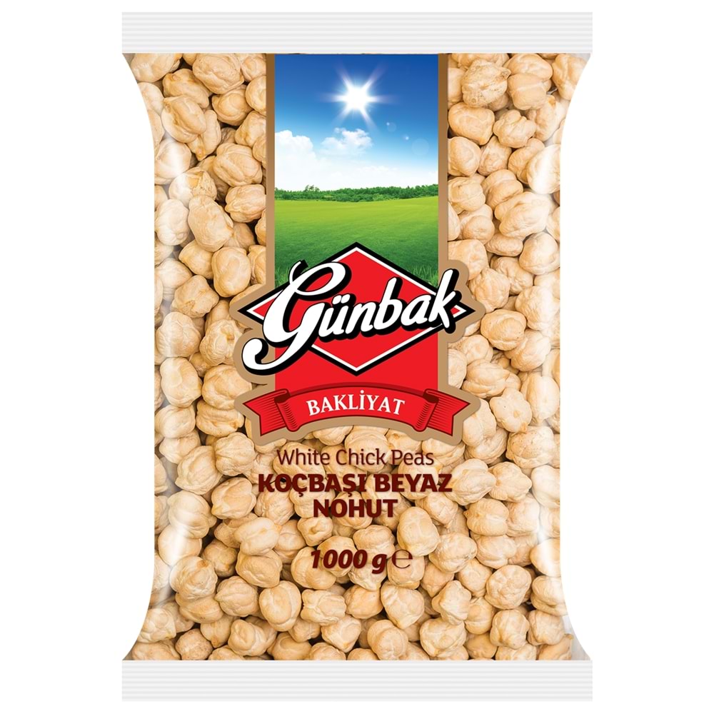 Günbak Koçbaşı Beyaz Nohut Paket 1 Kg