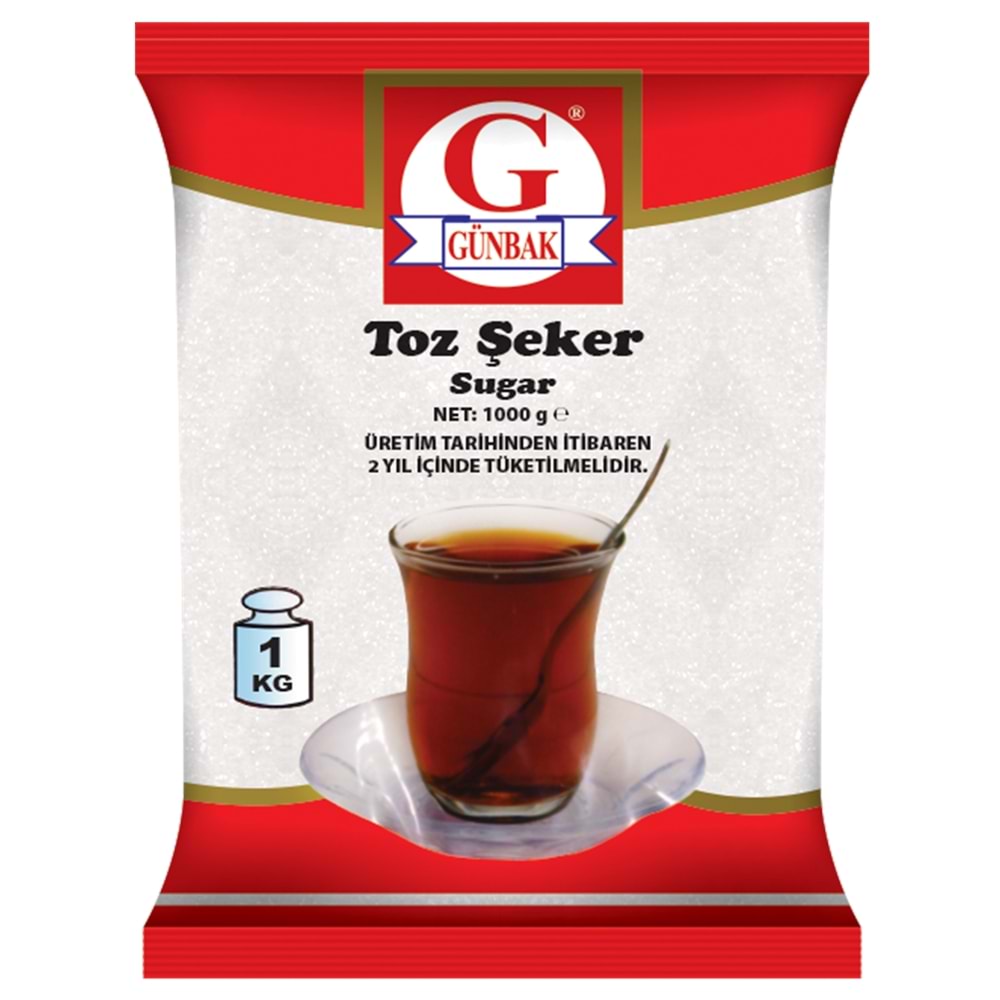 Günbak Toz Şeker Paket 1 Kg