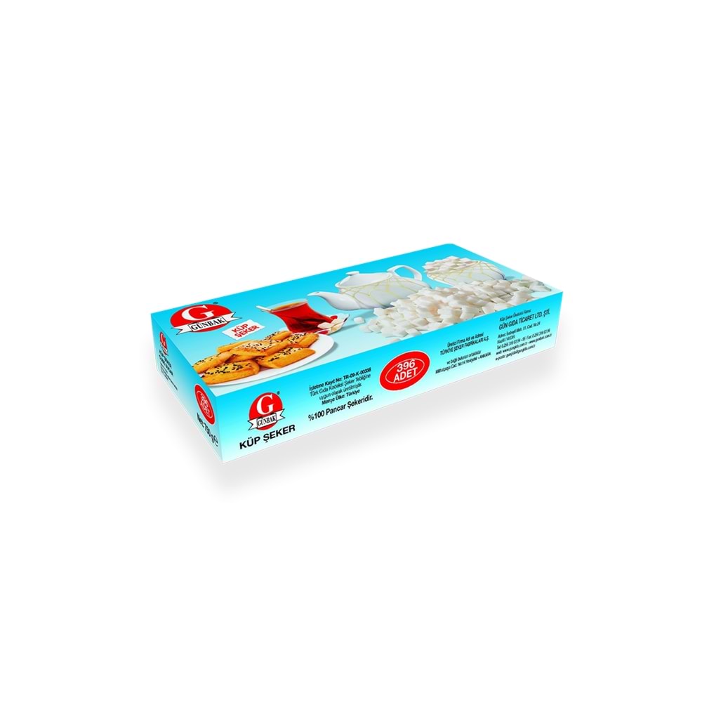 Günbak Küp Şeker Koli 750 Gr (396 Adet) 20 Paket