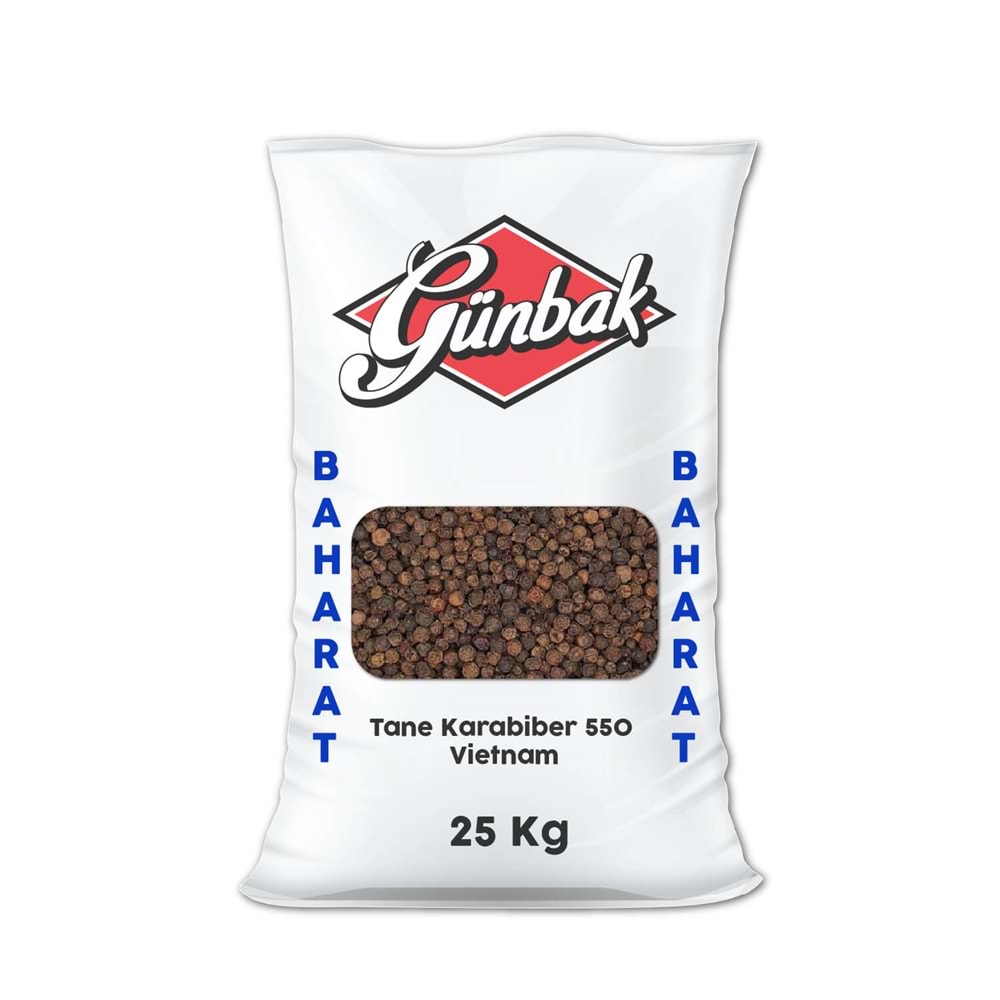 Günbak Tane Karabiber 550 Kalibre Çuval 25 Kg