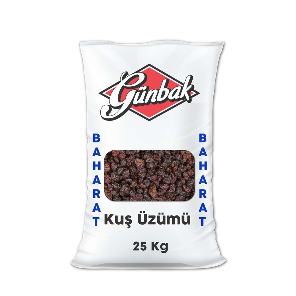 Günbak Kuş Üzümü Çuval 25 Kg
