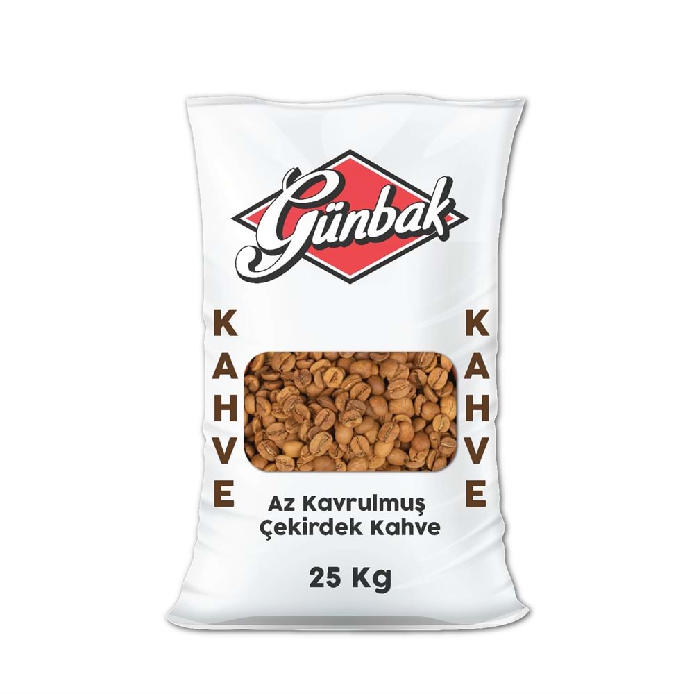 Günbak Çekirdek Kahve Az Kavrulmuş Çuval 25 Kg