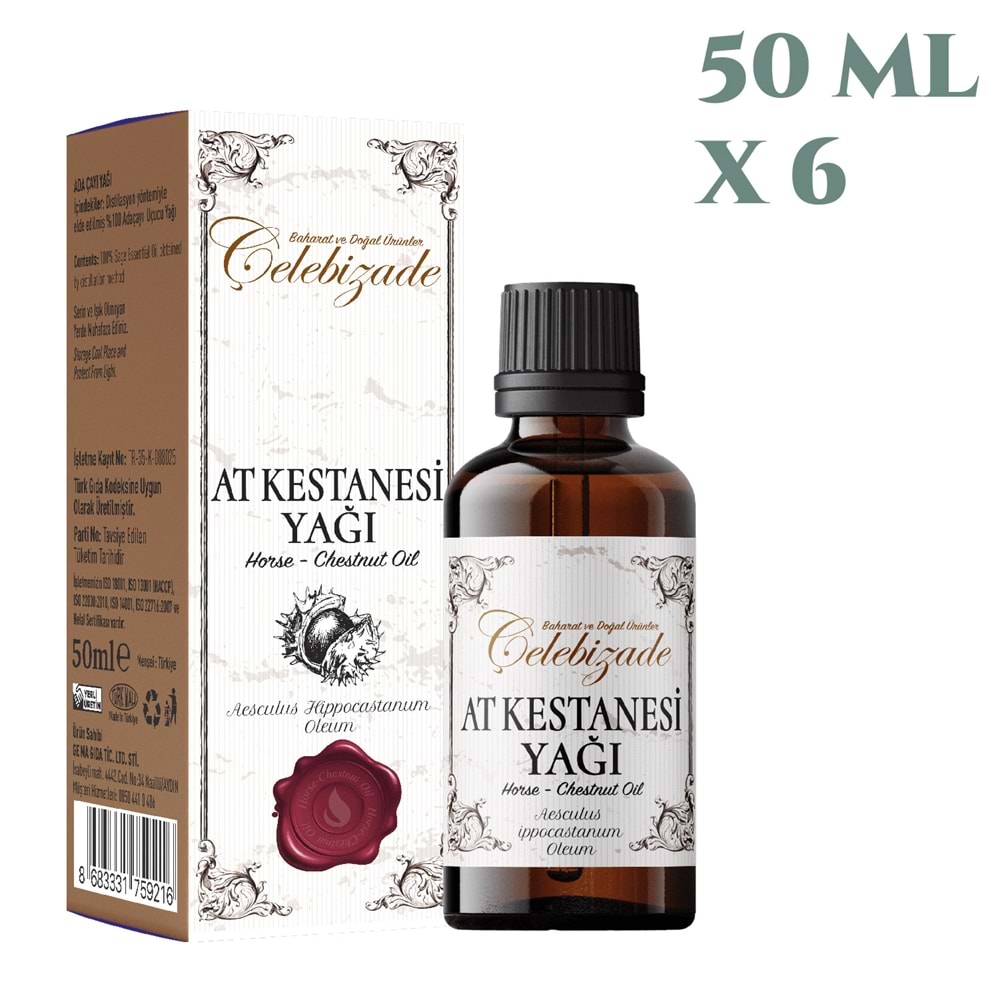 Çelebizade At Kestanesi Yağı 50 ML X 6 Adet