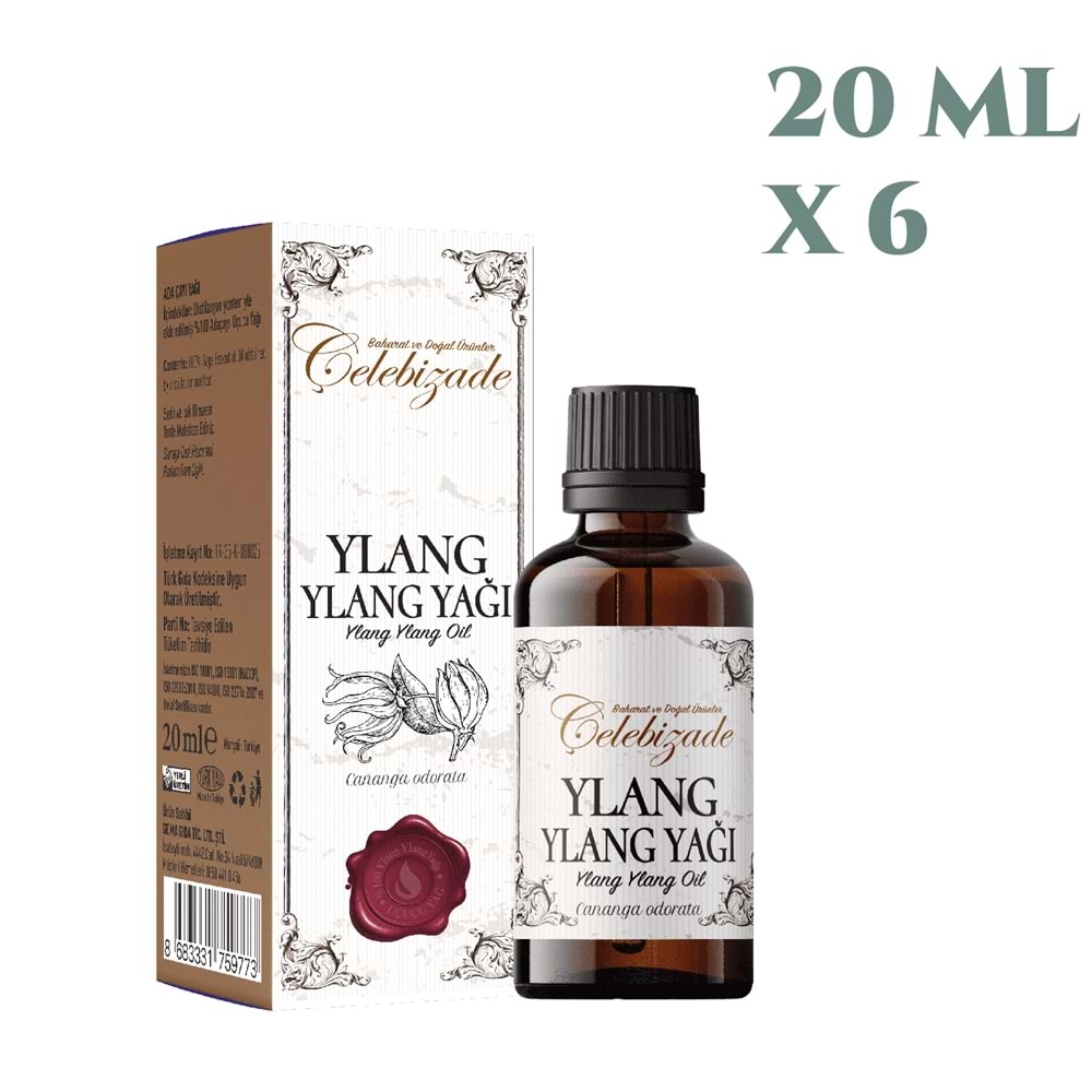 Çelebizade Ylang Ylang Yağı 20 ML X 6 Adet