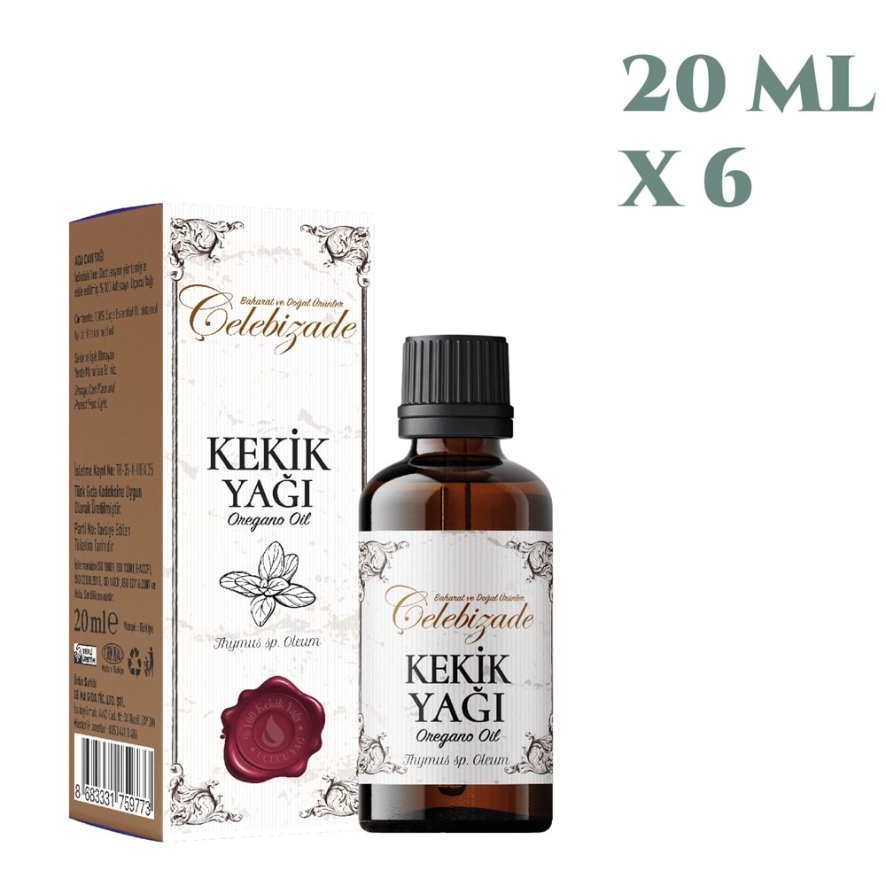 Çelebizade Kekik Yağı 20 ML X 6 Adet
