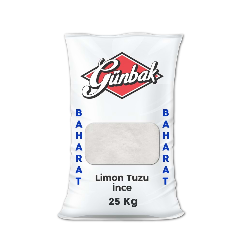 Günbak Limon Tuzu İnce Çuval 25 Kg