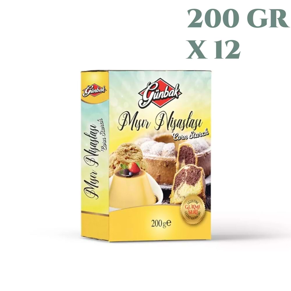 Günbak Mısır Nişastası 200 Gr X 12 Adet
