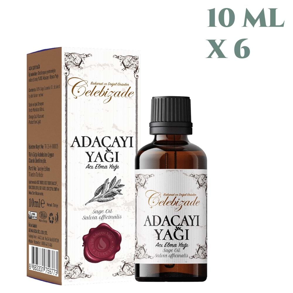 Çelebizade Adaçayı Yağı 10 ML X 6 Adet