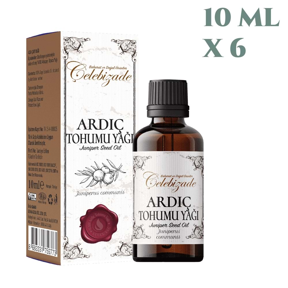 Çelebizade Ardıç Tohumu Yağı 10 ML X 6 Adet