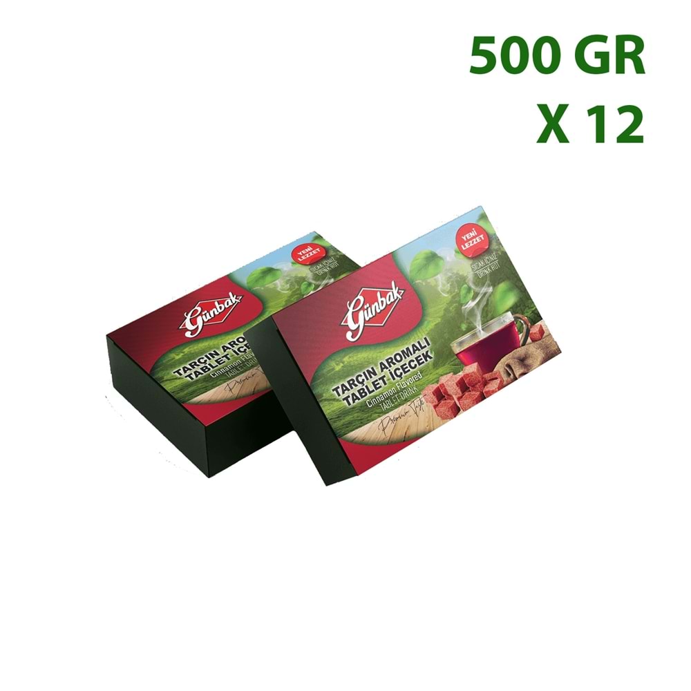 Günbak Küp Tablet Tarçın Koli 500 Gr X 12 Adet
