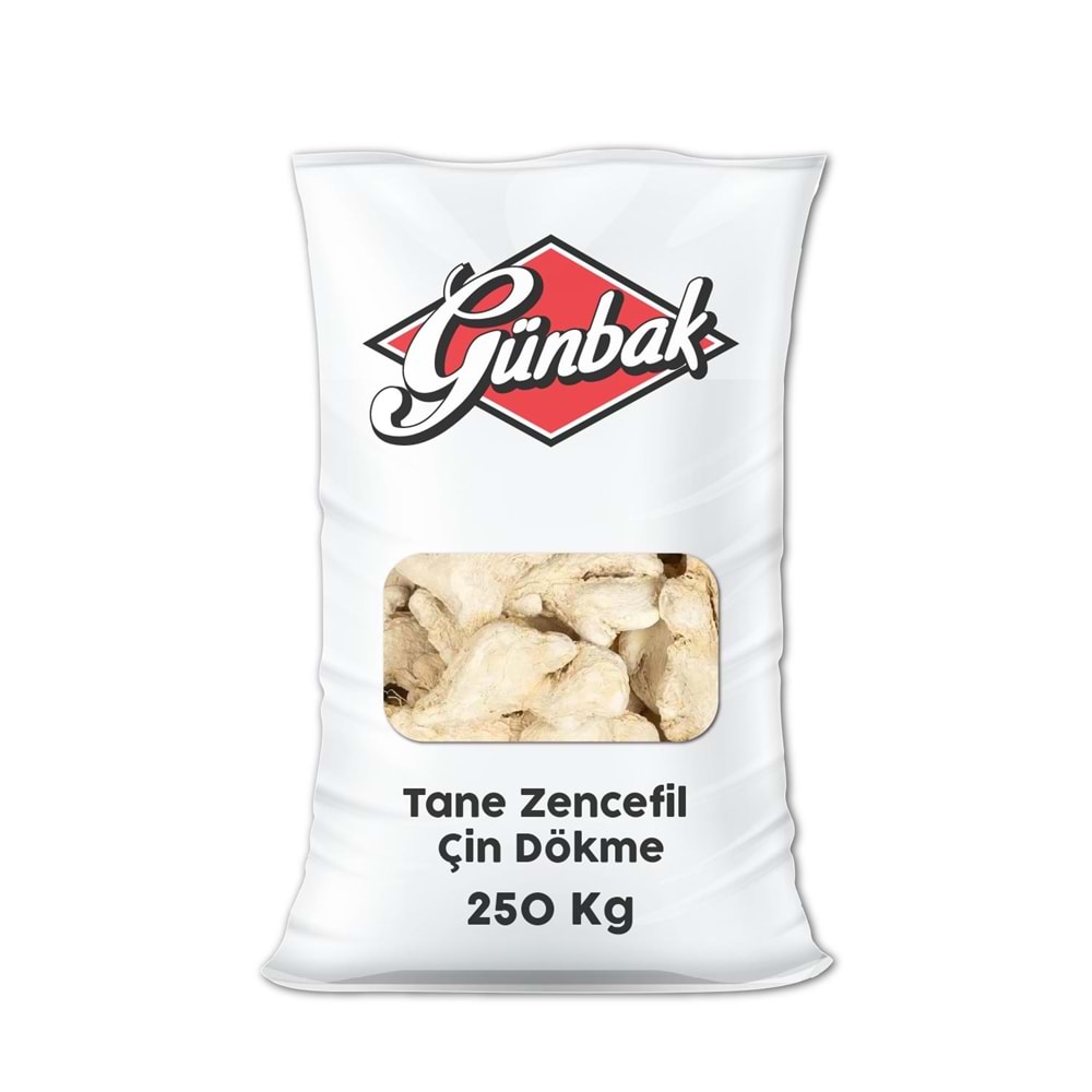 Günbak Tane Zencefil Çin Çuval 250 Kg