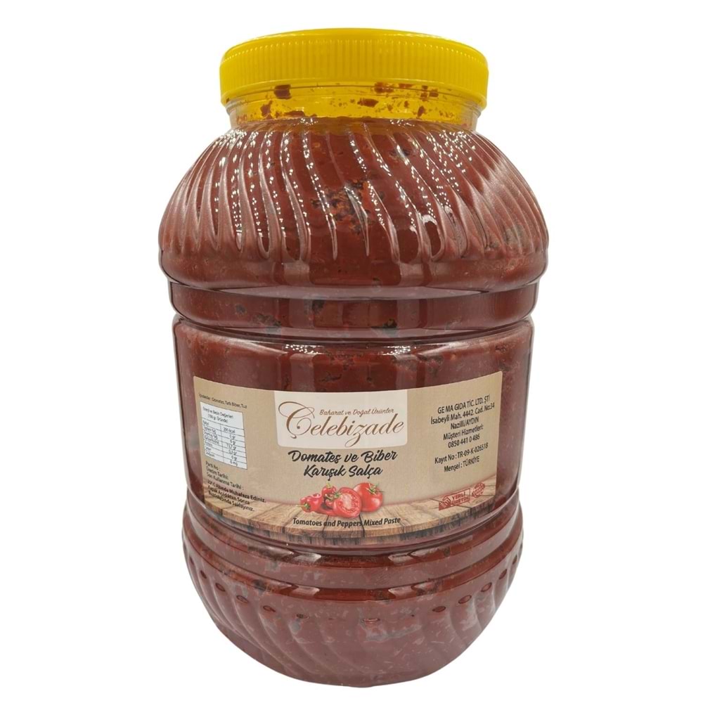Çelebizade Domates ve Biber Karışık Salça 5 Kg