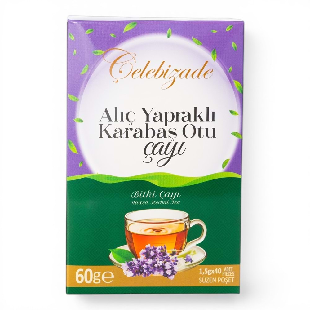 Çelebizade Alıç Yapraklı Karabaş Otu Bitki Çayı Süzen Poşetli 40 Adet 60 Gr