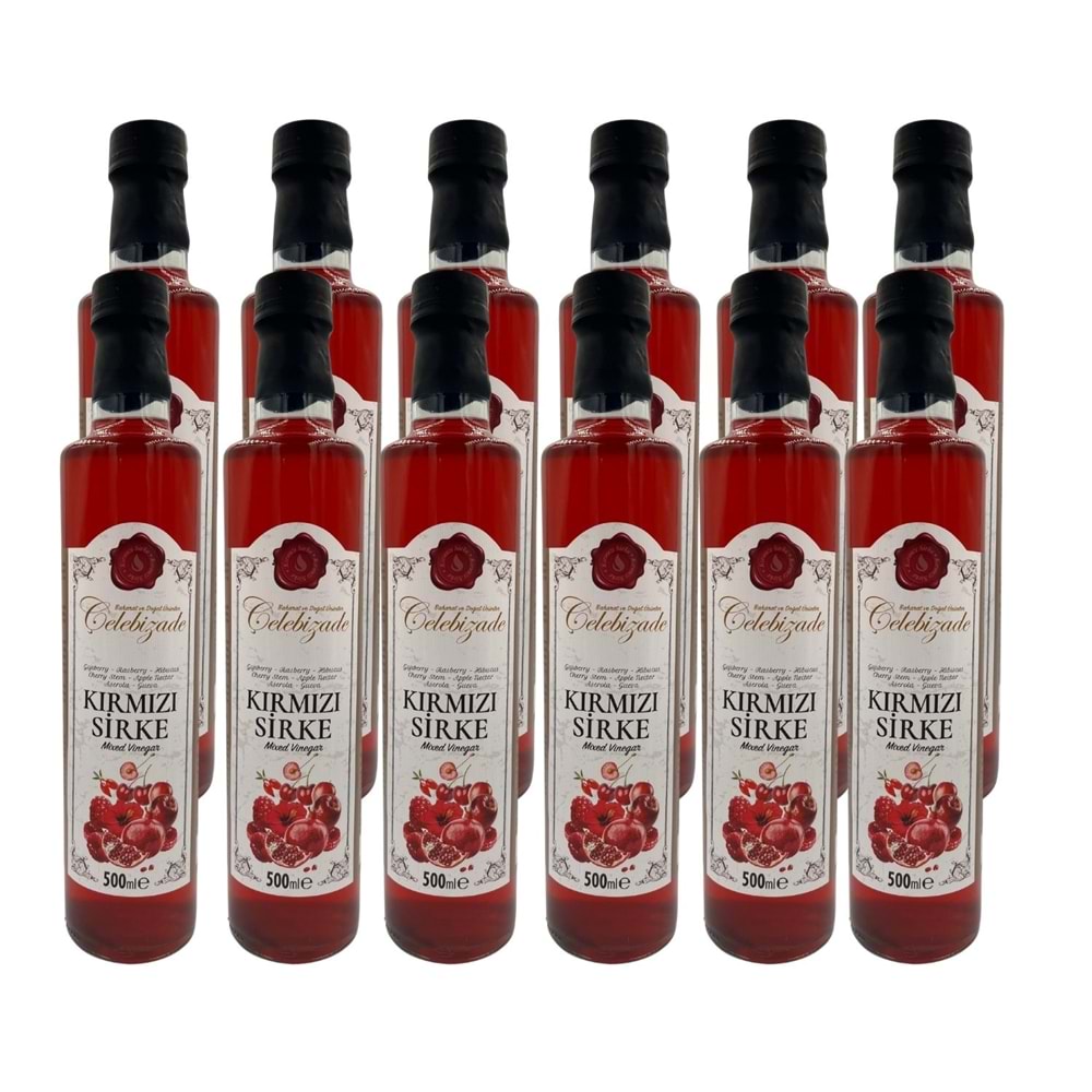 Çelebizade Kırmızı Sirke 500 ML X 12 Adet