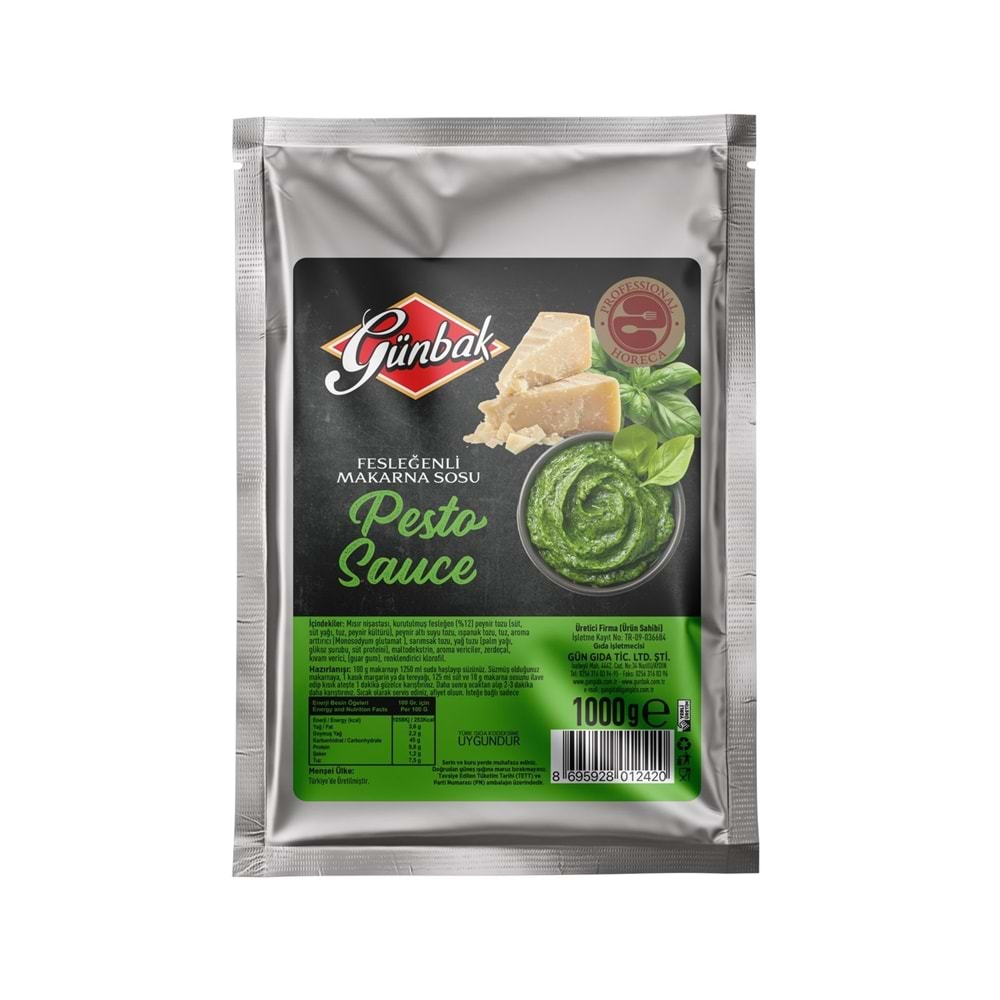 Günbak Pesto Sos 1000 Gr