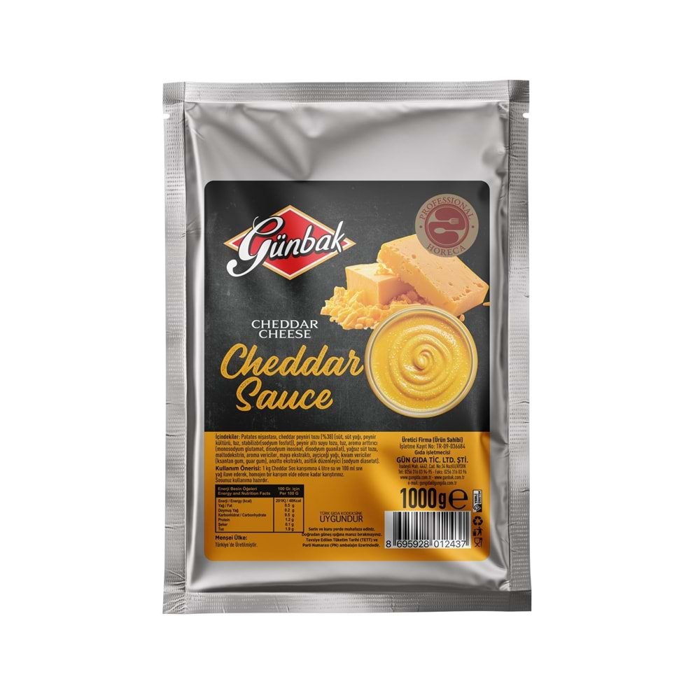 Günbak Cheddar Sos 1000 Gr