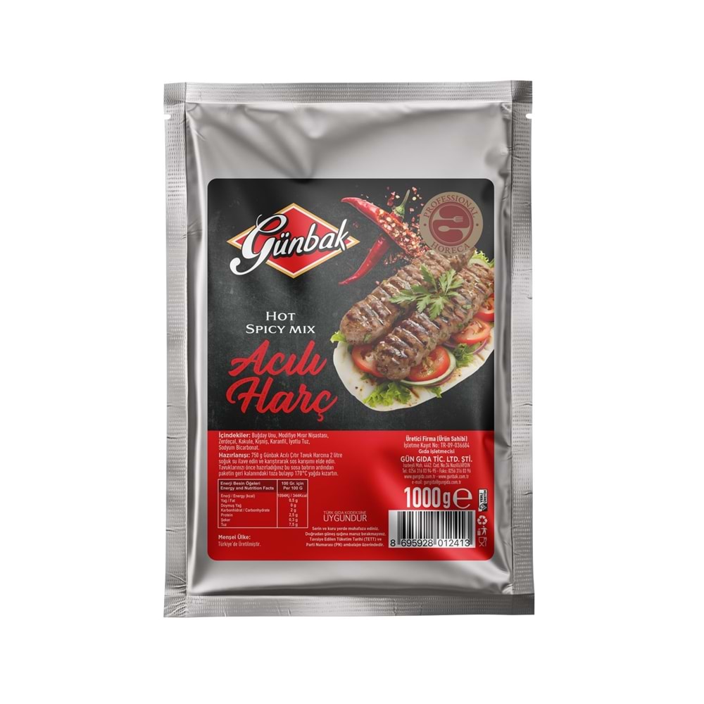 Günbak Acılı Harç 1000 Gr