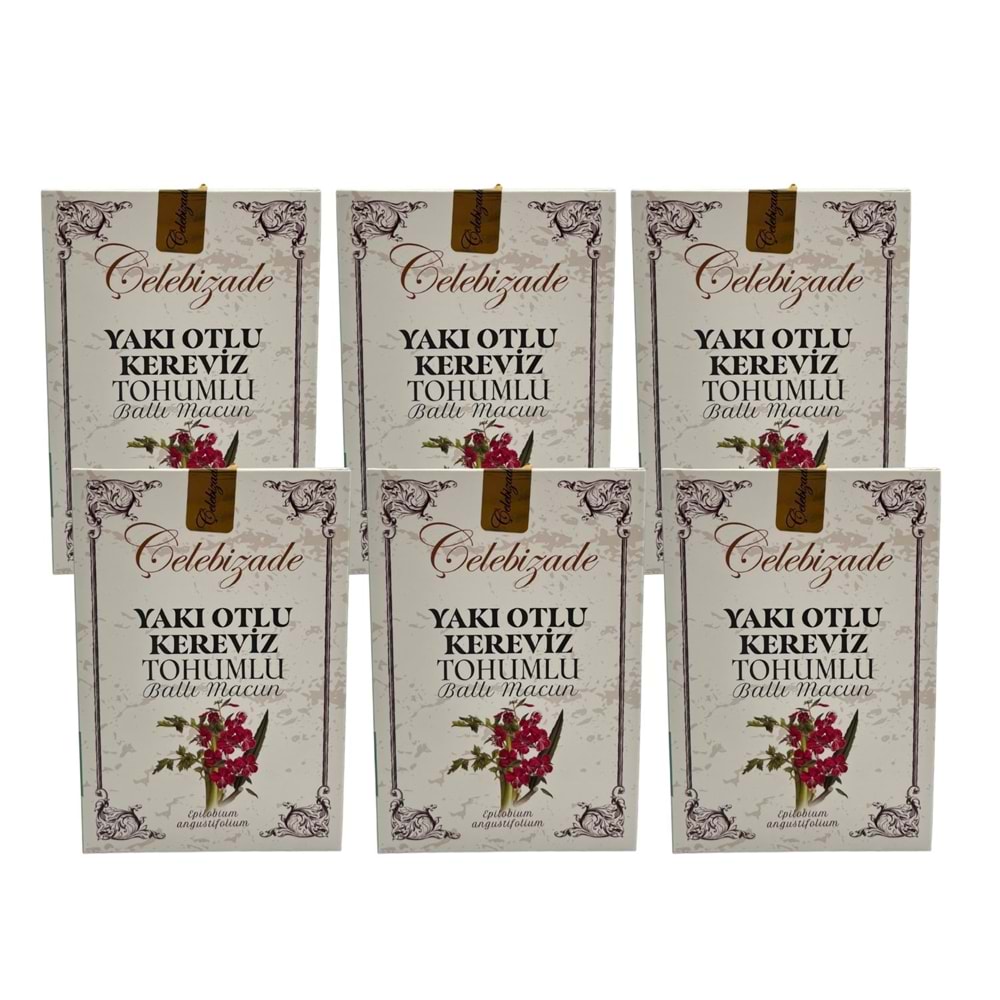 Çelebizade Yakı Otlu Kereviz Tohumlu Ballı Macun 340 ML X 6 Adet