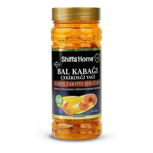 Shiffa Home Bal Kabak Çekirdeği Yağı 1000 Mg 100 Softjel Kapsül