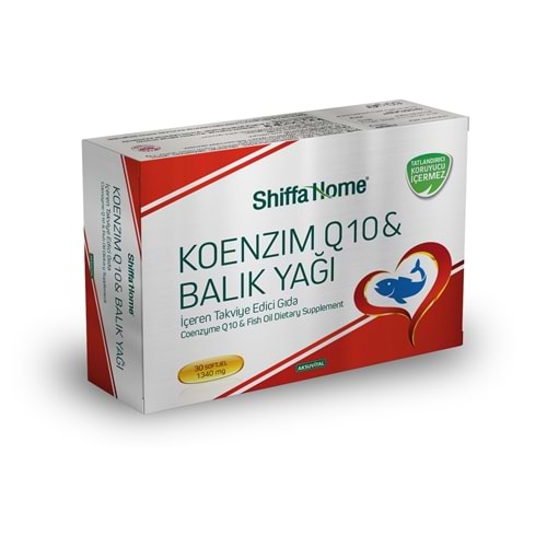 Shiffa Home Koenzim Q10 & Balık Yağı 1340 Mg 30 Softjel Kapsül