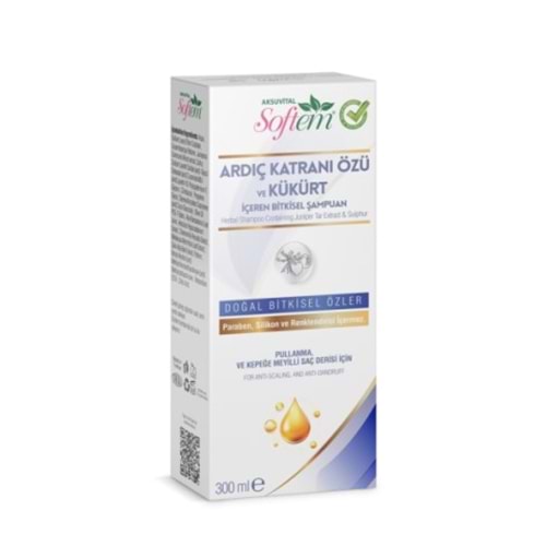 Softem Ardıç Katranı Özü Kükürt İçeren Bitkisel Şampuan 300 ML