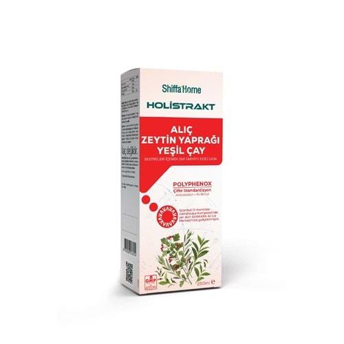 Shiffa Home Holistrakt Alıç Zeytin Yaprağı Yeşil Çay Ekstreleri İçeren Sıvı Takviye Edici Gıda 250 ML