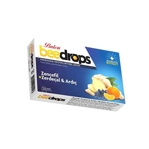 Balen Beedrops Zencefil-Zerdeçal-Ardıç ve Mandalina Aromalı Bitkisel Drops Kutu