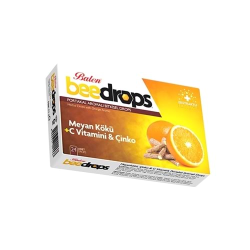 Balen Beedrops Meyan Kökü-CVitamini-Çinko ve Portakal Aromalı Bitkisel Drops Kutu