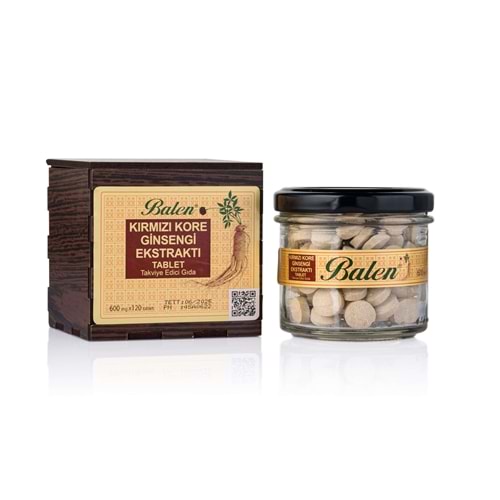 Balen Kırmızı Kore Ginsengi Ekstraktı 600 Mg 120 Tablet