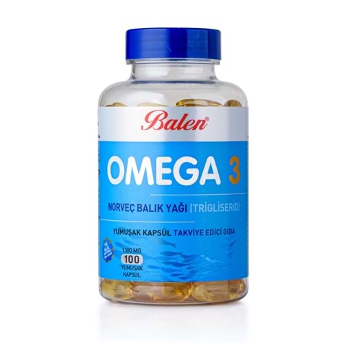 Balen Omega-3 Norveç Balık Yağı Trigliserid 1380 Mg 100 Yumuşak Kapsül