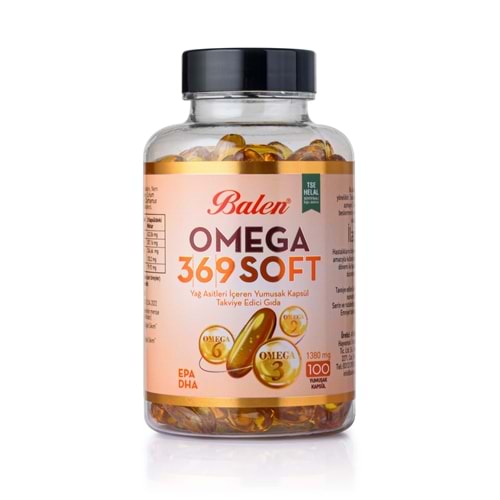 Balen Omega-3-6-9 Soft Yağ Asitleri İçeren 1380 Mg 100 Yumuşak Kapsül