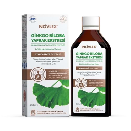 Novlex Ginkgo Biloba Yaprak Ekstresi ve Piperin 250 ML