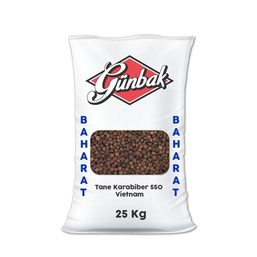 Günbak Tane Karabiber 550 Kalibre Çuval 25 Kg
