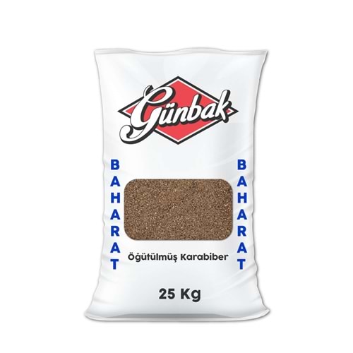 Günbak Öğütülmüş Karabiber Çuval 25 Kg