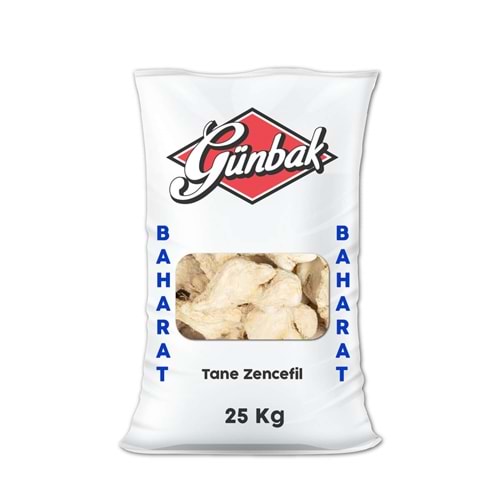 Günbak Tane Zencefil Çin Çuval 25 Kg