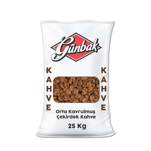 Günbak Çekirdek Kahve Orta Kavrulmuş Çuval 25 Kg