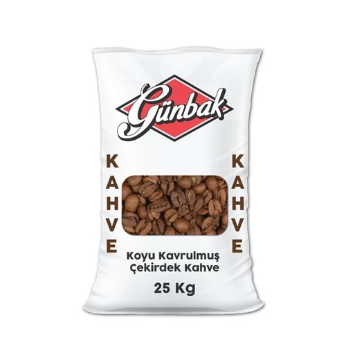 Günbak Çekirdek Kahve Koyu Kavrulmuş Çuval 25 Kg